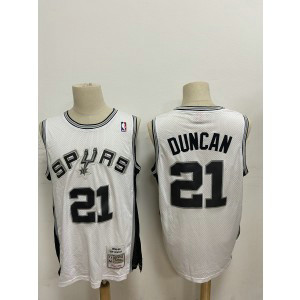 NBA Spurs 21 Tim Duncan White 1998-99 Hardwood Classics Men Jersey
