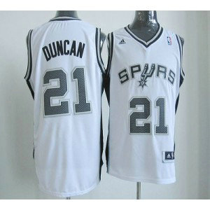 NBA Spurs 21 Tim Duncan White Revolution 30 Men Jerseys