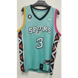 NBA Spurs 3 Keldon Johnson 2022-23 City Green Nike Men Jersey