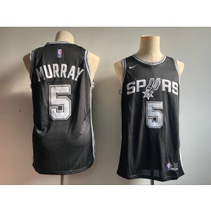 NBA Spurs 5 Dejounte Murray Black Nike Men Jersey