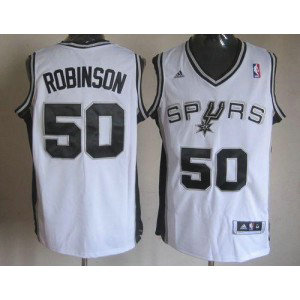 NBA Spurs 50 David Robinson White Revolution 30 Men Jersey