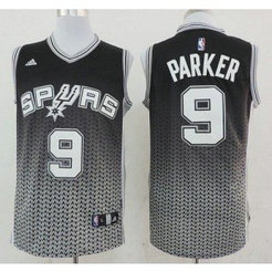 NBA Spurs 9 Tony Parker Black Resonate Swingman Men Jersey