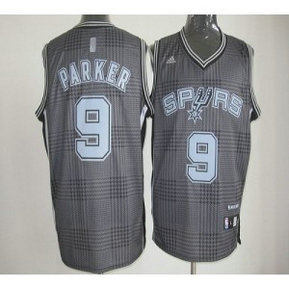 NBA Spurs 9 Tony Parker Black Rhythm Men Jersey