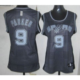 NBA Spurs 9 Tony Parker Black Rhythm Women Jersey