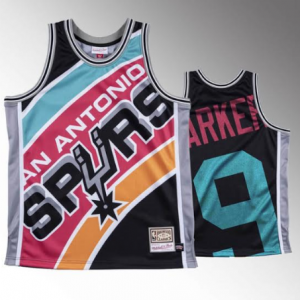 NBA Spurs 9 Tony Parker Mitchell&Ness Big Face Men Jersey