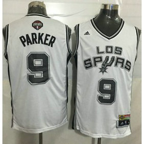 NBA Spurs 9 Tony Parker White Latin Nights Men Jersey