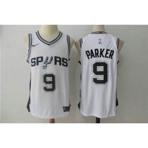 NBA Spurs 9 Tony Parker White Nike Men Jersey