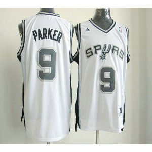NBA Spurs 9 Tony Parker White Revolution 30 Men Jersey 1