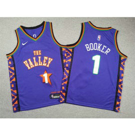 NBA Suns 1 Booker Purple Nike Youth Jersey