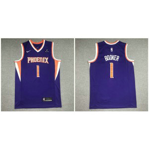 NBA Suns 1 Devin Booker Blue 2021 Men Jersey