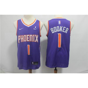 NBA Suns 1 Devin Booker Purple Nike Swingman Men Jersey