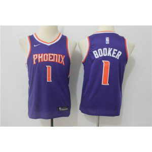 NBA Suns 1 Devin Booker Purple Nike Swingman Youth Jersey