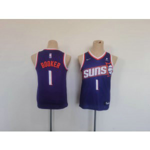 NBA Suns 1 Devin Booker Purple Nike Youth Jersey