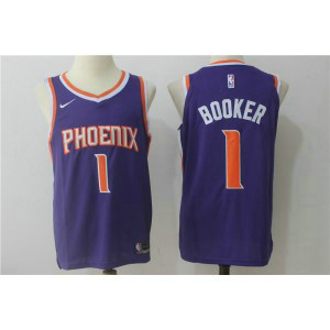 NBA Suns 1 Devin Booker Swingman Purple Nike Men Jersey