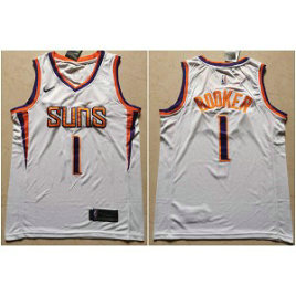 NBA Suns 1 Devin Booker White Nike Men Jersey