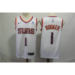 NBA Suns 1 Devin Booker White Nike Swingman Men Jersey