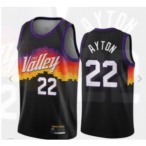 NBA Suns 22 Deandre Ayton Black City Men Jersey