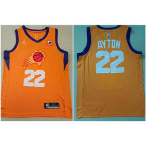 NBA Suns 22 Deandre Ayton Orange Men Jersey