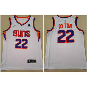 NBA Suns 22 Deandre Ayton White 2021 New Men Jersey