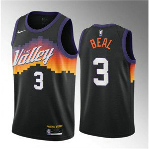 NBA Suns 3 Bradley Beal Balck 2021-22 City Edition Nike Men Jersey