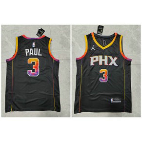 NBA Suns 3 Chris Paul Black 2022-23 New Season Jordan Men Jersey