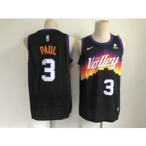 NBA Suns 3 Chris Paul Black City Editio 2020 New Nike Men Jersey