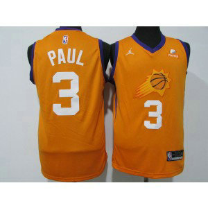 NBA Suns 3 Chris Paul Orange Nike Men Jersey