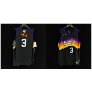 NBA Suns 3 Paul Black New AU Style Men Jersey
