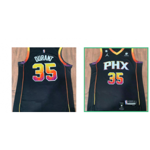 NBA Suns 35 Kevin Durant Black Jordan Men Jersey