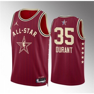 NBA Suns 35 Kevin Durant Crimson 2024 All Star Jordan Men Jersey