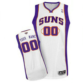 NBA Suns White Customized Men Jersey