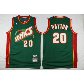 NBA Supersonics 20 Gary Payton Green Men Jersey 1