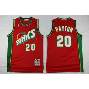NBA Supersonics 20 Gary Payton Red Men Jersey