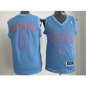 NBA Thunder 0 Russell Westbrook Blue Big Color Men Jersey