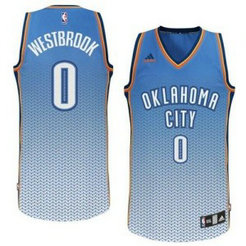 NBA Thunder 0 Russell Westbrook Blue Resonate Swingman Men Jersey
