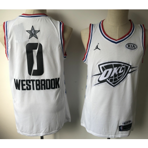 NBA Thunder 0 Russell Westbrook White 2019 All-Star Game Men Jersey