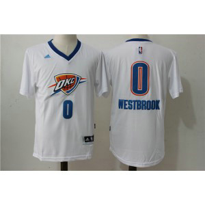 NBA Thunder 0 Russell Westbrook White Pride Men Jersey