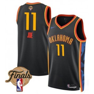 NBA Thunder 11 Isaiah Joe Black City 2025 Finals Nike Men Jersey NBA Thunder 11 Isaiah Joe Black City 2025 Finals Nike Men Jersey