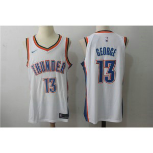 NBA Thunder 13 Paul George White Nike Men Jersey