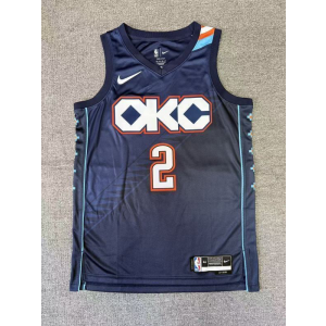 NBA Thunder 2 Shai Gilgeous-Alexander Black 2025 City Nike Men Jersey