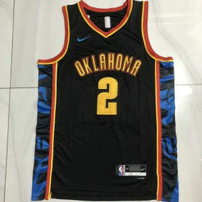 NBA Thunder 2 Shai Gilgeous-Alexander Black Nike Men Jersey