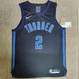 NBA Thunder 2 Shai Gilgeous-Alexander Black Nike Men Jersey