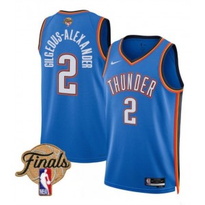 NBA Thunder 2 Shai Gilgeous-Alexander Blue 2025 Finals Icon Edition Nike Men Jersey