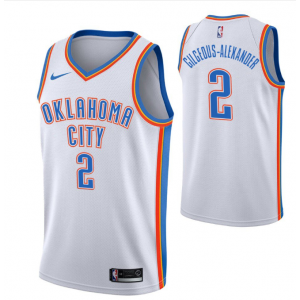 NBA Thunder 2 Shai Gilgeous-Alexander White Nike Men Jersey