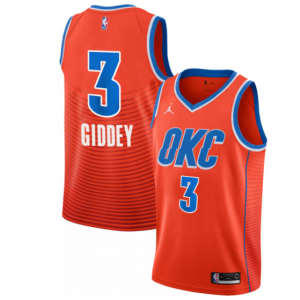 NBA Thunder 3 City Giddey Orange Jordan Men Jersey