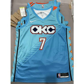 NBA Thunder 7 Carmelo Anthony Blue City Nike Men Jersey