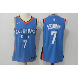 NBA Thunder 7 Carmelo Anthony Blue Nike Men Jersey 1