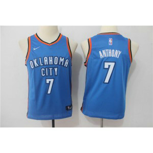 NBA Thunder 7 Carmelo Anthony Blue Nike Swingman Youth Jersey