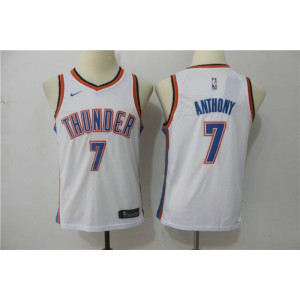 NBA Thunder 7 Carmelo Anthony White Nike Swingman Youth Jersey
