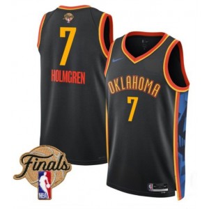 NBA Thunder 7 Chet Holmgren Black 2025 Finals City Edition Nike Men Jersey NBA Thunder 7 Chet Holmgren Black 2025 Finals City Edition Nike Men Jersey